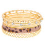 Gold Leopard Bangle Bracelets - 6 Pack,