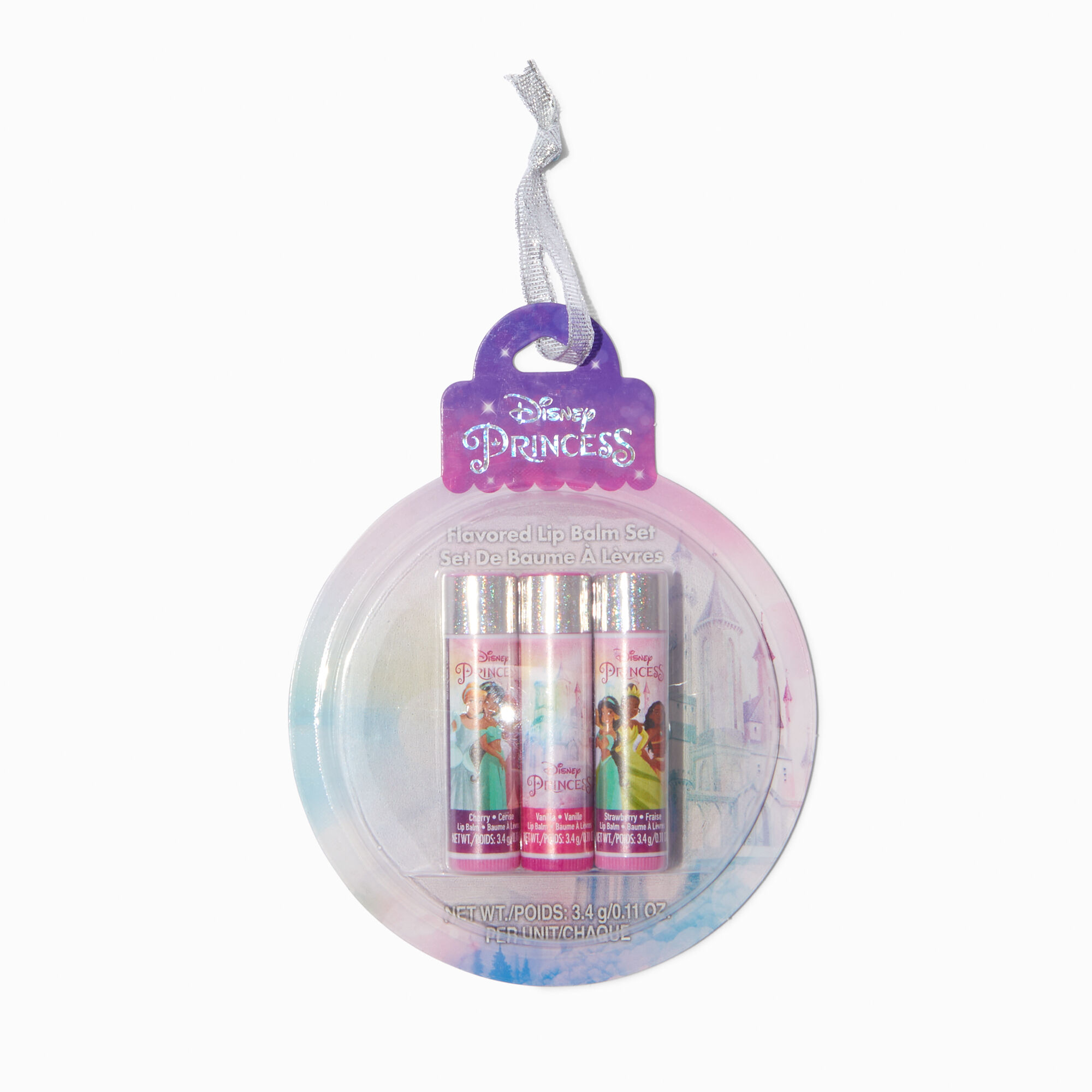 View Claires Disney Princess Flavored Lip Balm Bauble Set 3 Pack information