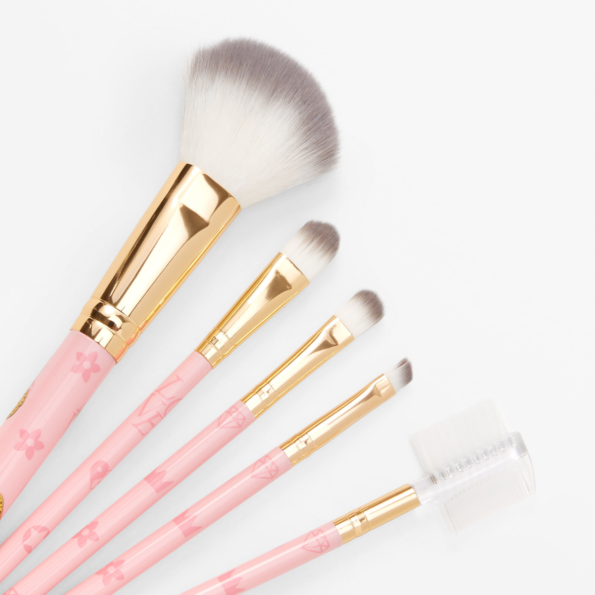 Pinceaux de maquillage papillon roses - Lot de 5,