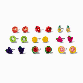 Fruit Acrylic Stud Earrings - 9 Pack,