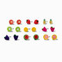Fruit Acrylic Stud Earrings - 9 Pack ,