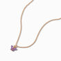 Butterfly Birthstone 16&quot; Gold Pendant Necklace - February,