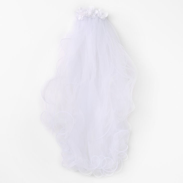 Claire&#39;s Club Special Occasion Pearl Floral Veil,
