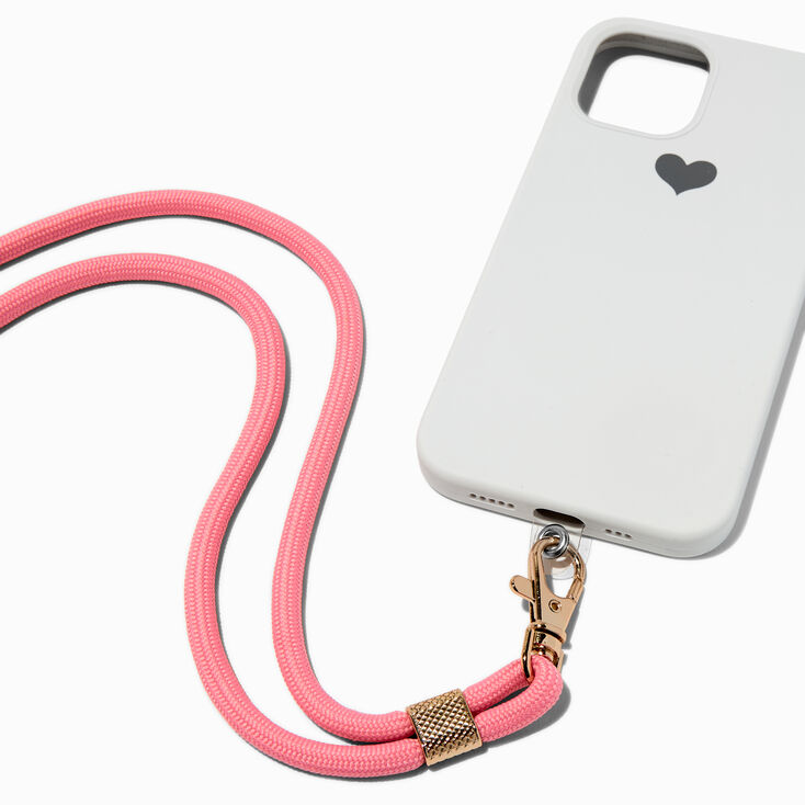 Blush Pink Cord Crossbody Phone Strap,