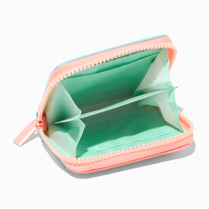 Pastel Tonal Mini Zip Wallet,