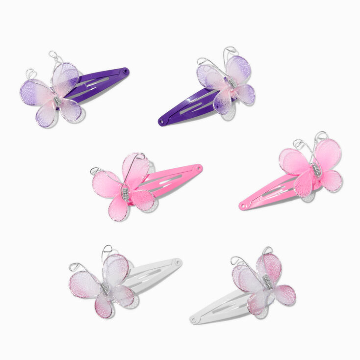 Claire&#39;s Club Butterfly Hair Clips - 6 Pack,