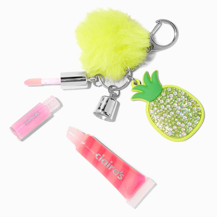 Bling Pineapple Lip Gloss Keychain,