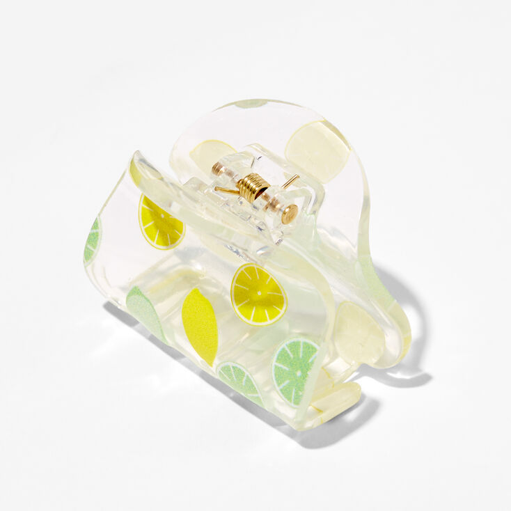 Transparent Lemon &amp; Lime Hair Claw,