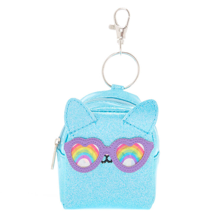 Cam the Cat Mini Backpack Keychain - Turquoise | Claire's US