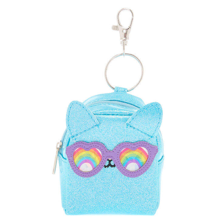 Porte-cl&eacute;s Cam la chatte turquoise,