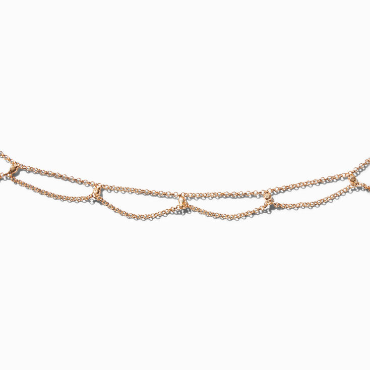 Embellished Gold-tone Drape Chain Choker Necklace | Claire's