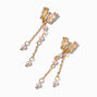 Pink Butterfly Fringe Drop Earrings,