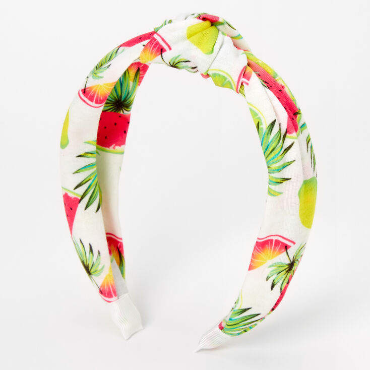 Watermelon Knotted Headband - White,