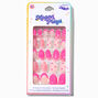MeganPlays&trade; Claire&#39;s Exclusive Pink Heart Print Stiletto Press On Faux Nail Set - 24 Pack,