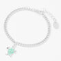 Parure de bijoux tortue &agrave; paillettes couleur argent&eacute;e - Lot de 2,
