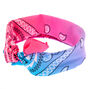 Blue &amp; Pink Cool Ombre Paisley Bandana Headwrap,