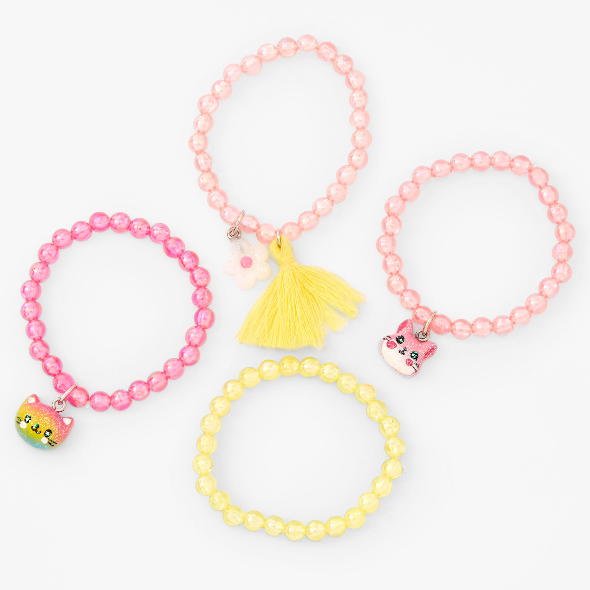 Claire's Pink Charm Chain Bracelet | Hawthorn Mall