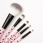 Polka Dot Makeup Brush Set - Pink,