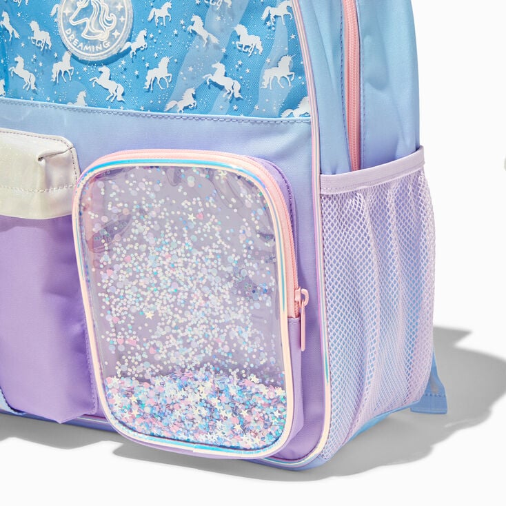 Claire&#39;s Club Holographic Unicorn Functional Backpack,