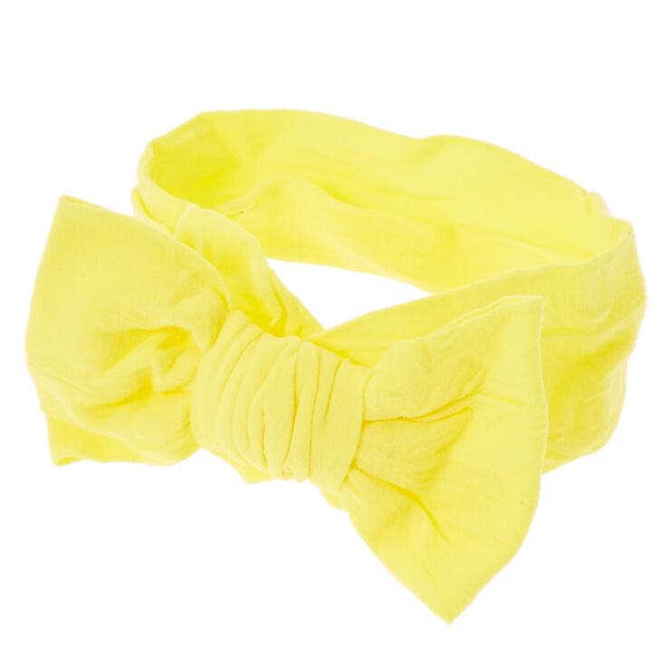 Claire&#39;s Club Bow Headwrap - Yellow,
