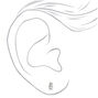 Clous d&#39;oreille feuille en argent,