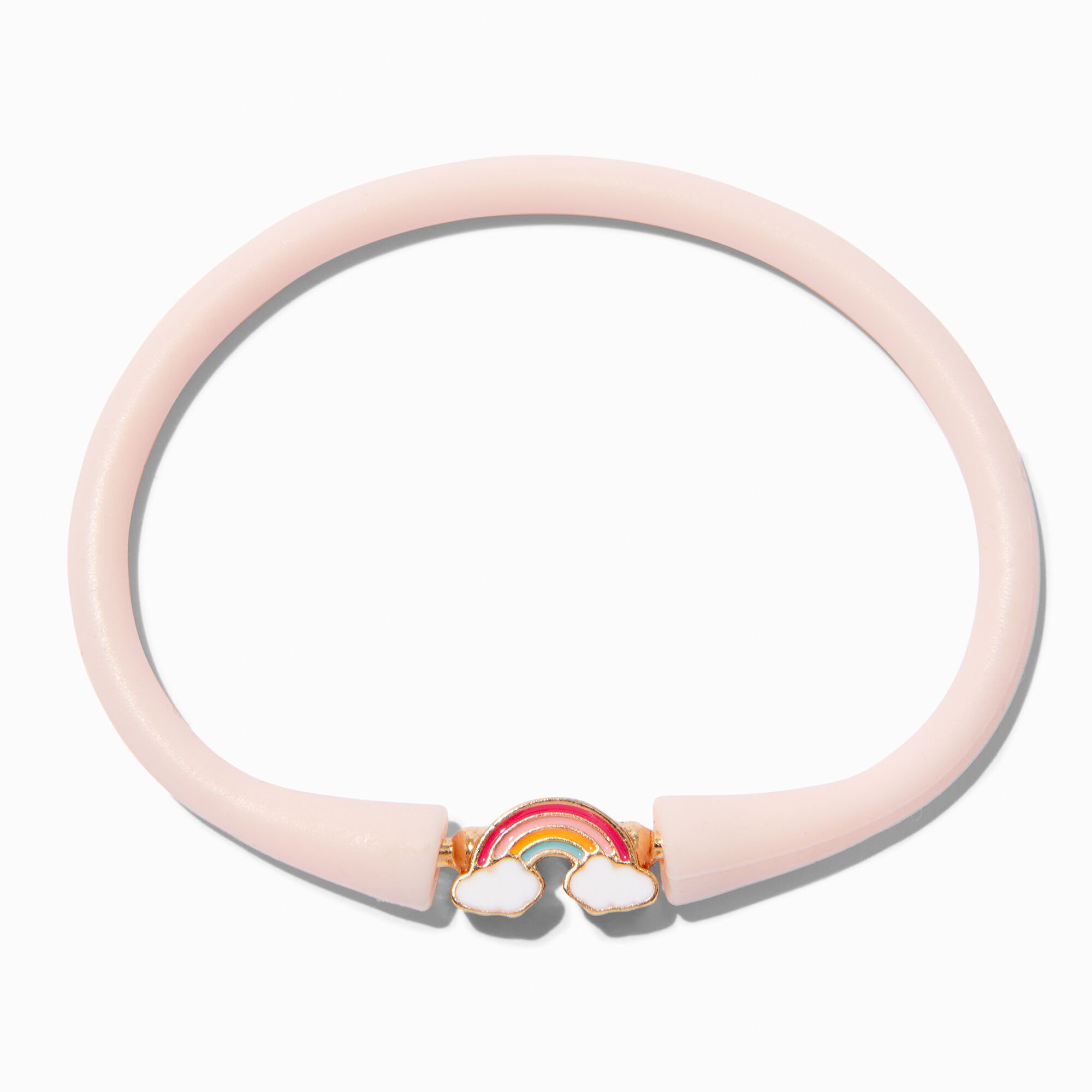 Pastel Pink Rainbow Silicone Bracelet,