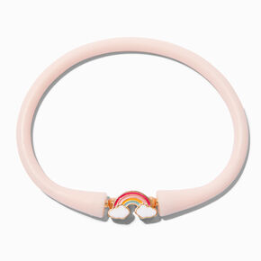 Pastel Pink Rainbow Silicone Bracelet,