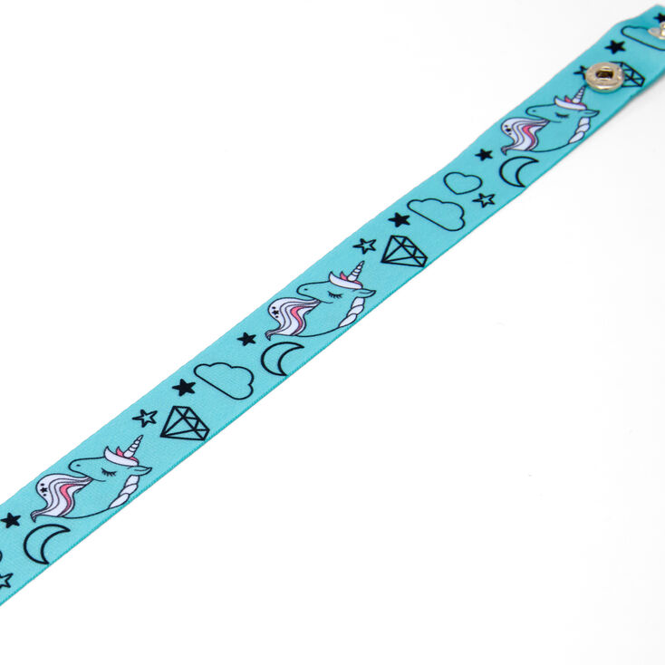 Unicorn Face Mask Lanyard - Blue,