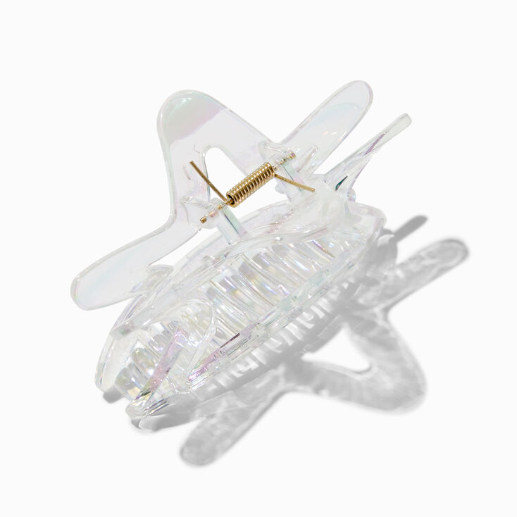 Holographic Clear Star Hair Claw,