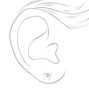 Sterling Silver Crystal Spider Stud Earrings,