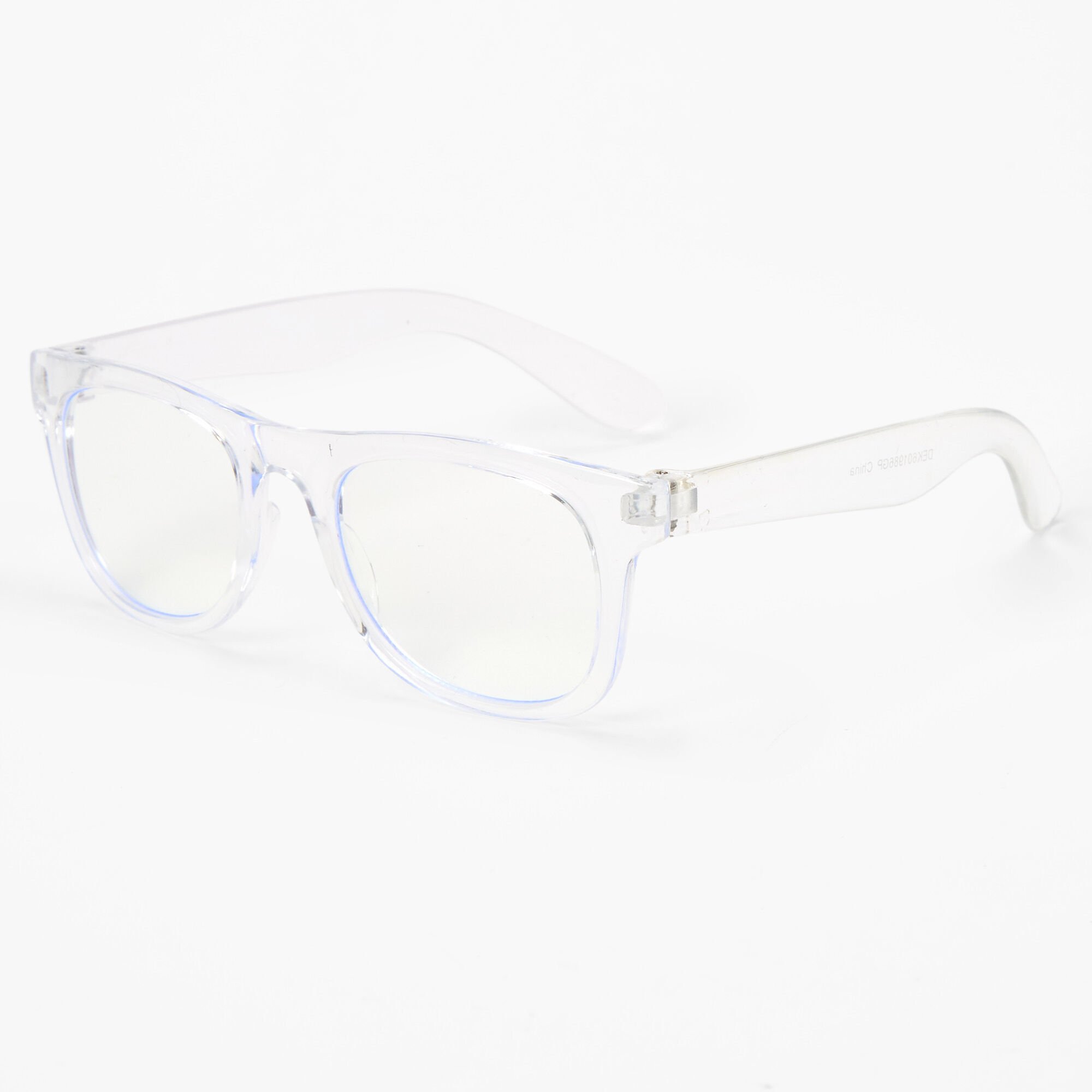 Claire s Club Solar Blue Light Reducing Retro Clear Lens Clear