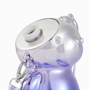 Purple Electro Bear Lanyard Water Bottle,