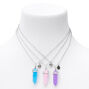 Colliers &agrave; pendentif avec strass best friends couleur argent&eacute;e - Lot de 3,