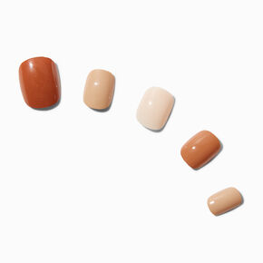 Monochromatic Nude Squoval Vegan Faux Nail Set - 24 Pack,