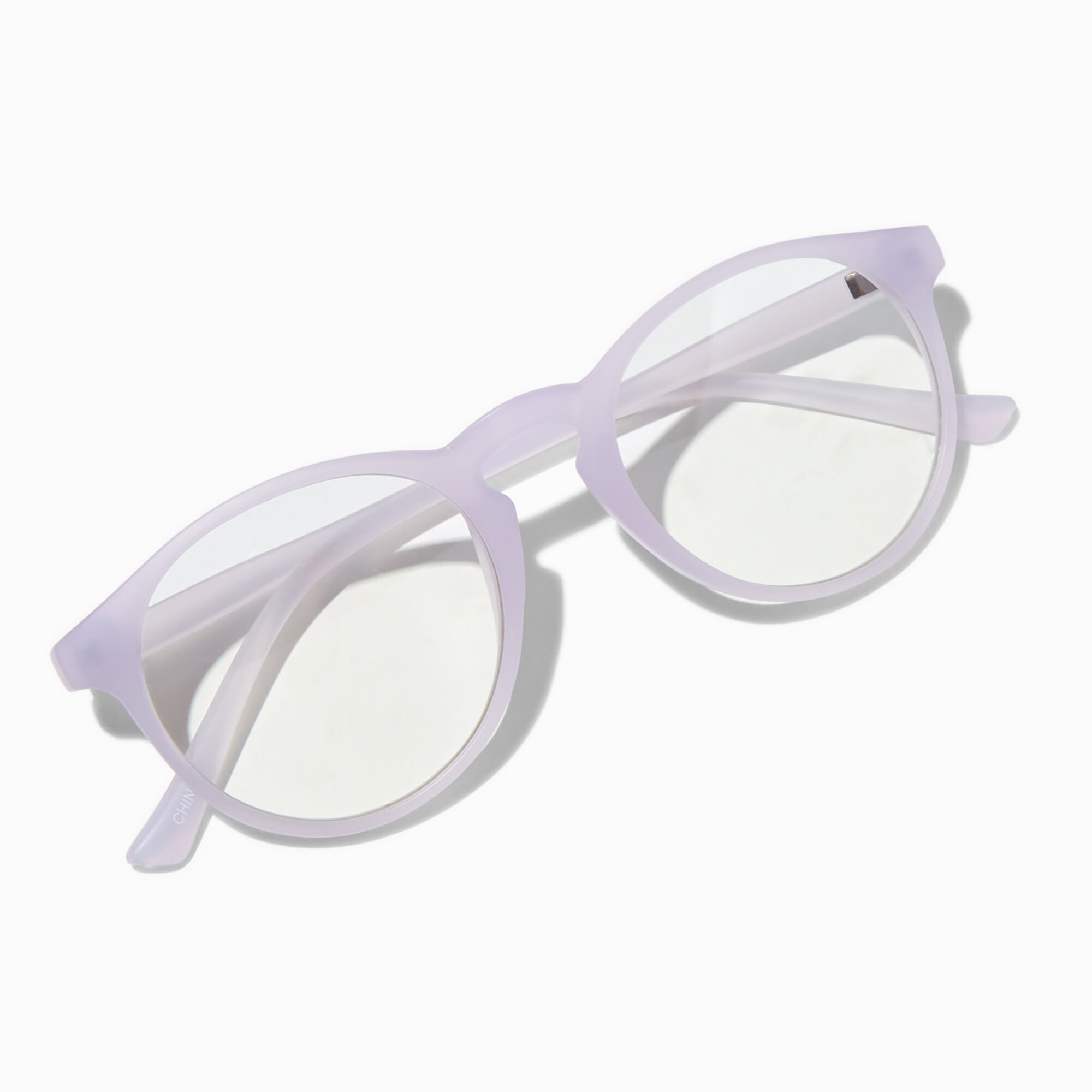 Claire's Club Matte Blue Clear Lens Oval Frames,