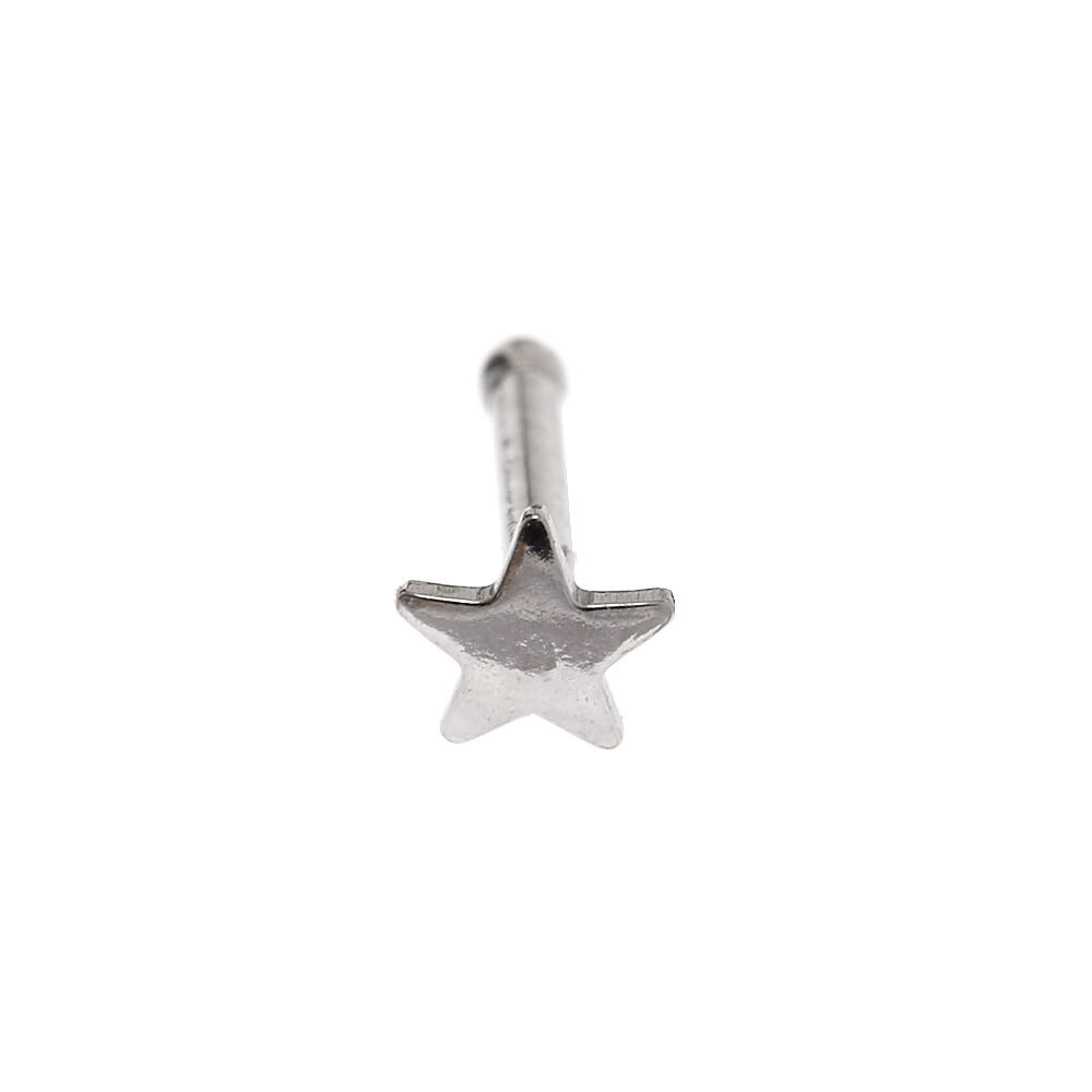Silver 20G Star Nose Stud,