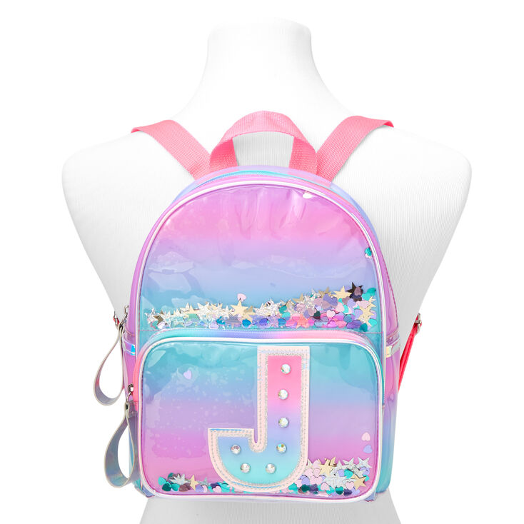 Ombre Shaker Initial Mini Backpack - J,