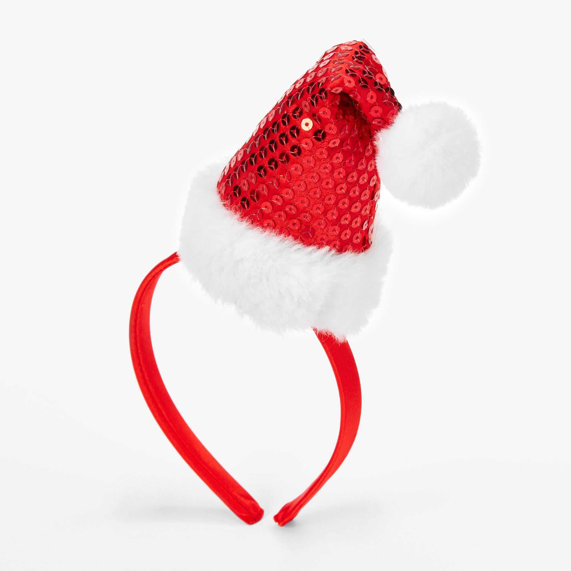 Christmas Sequin Santa Hat Headband Red Claire s