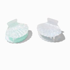 Iridescent Seashell Small Hair Claws - 2 Pack,