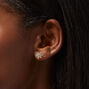Sterling Silver Crystal Snowflake Stud Earrings,