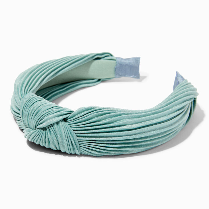Sage Green Pleated Knotted Headband | Claire's