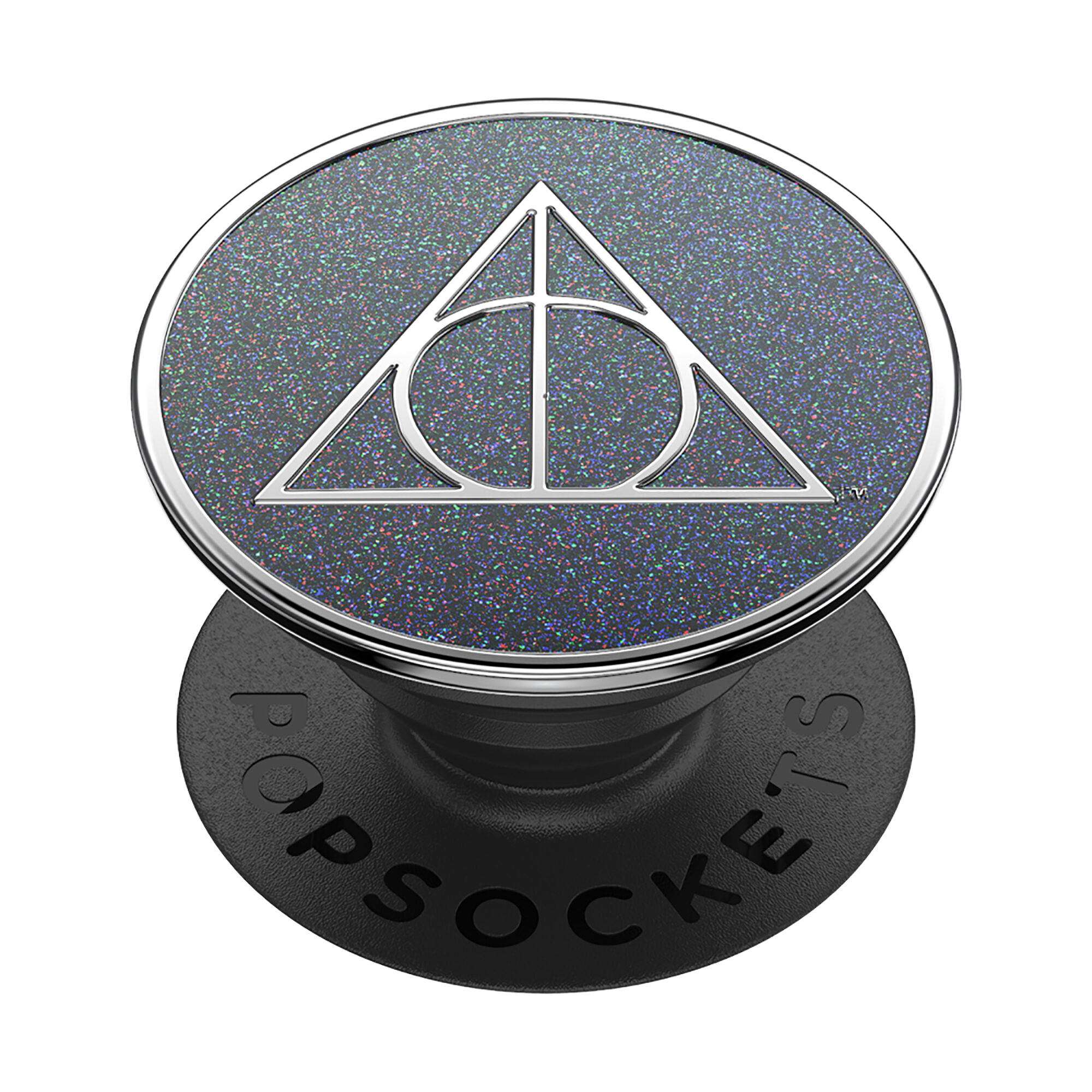 View Claires Popsockets Swappable Popgrip Enamel Glitter Deathly Hallows information