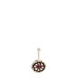 Sterling Silver Circle Stone Nose Stud - Pink,