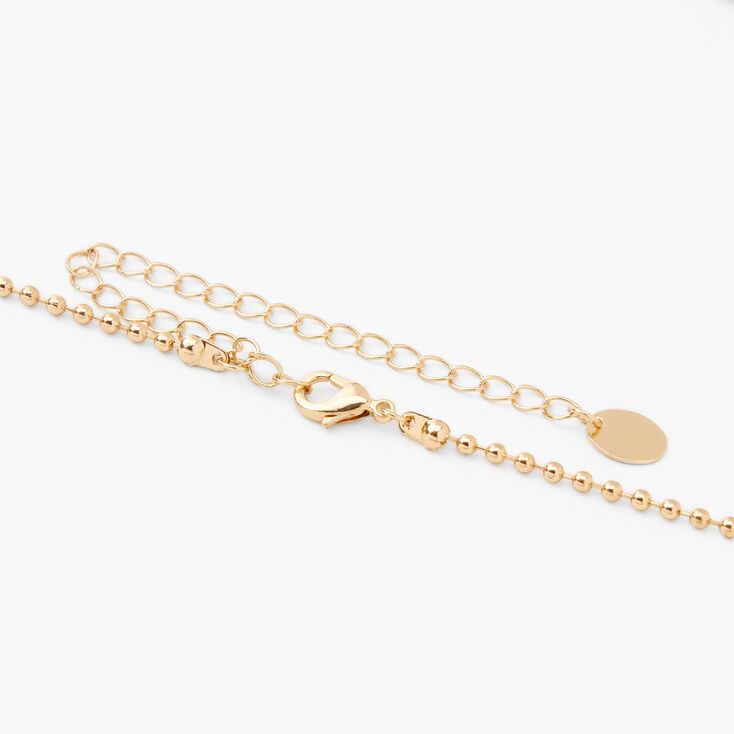 Gold Cross Dog Tag Pendant Chain Necklace,