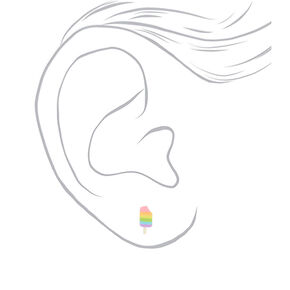 Unicorn Ice Pop Stud Earrings - 6 Pack,