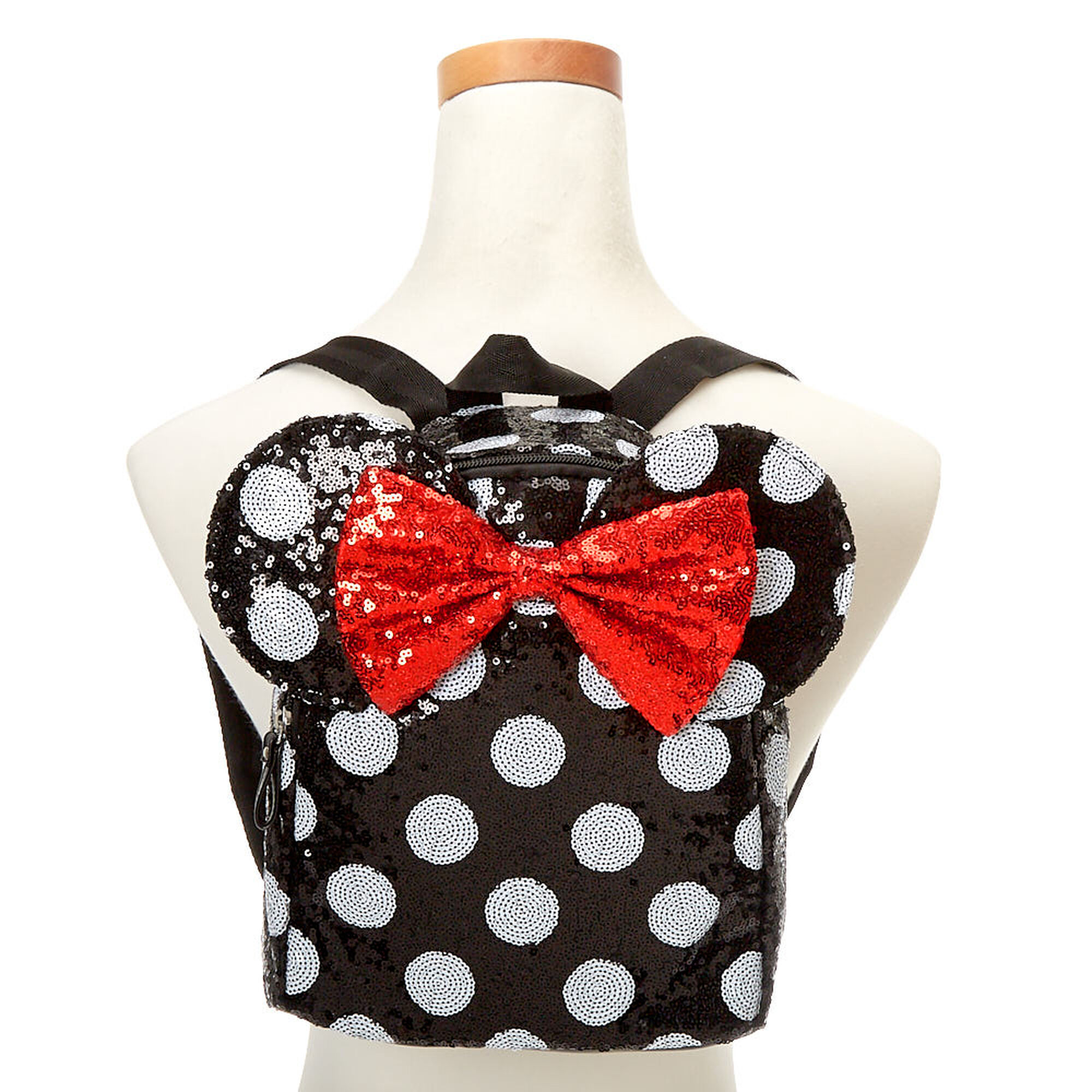 Disney© Minnie Mouse Sequined Polka Dot Backpack - Black ...
