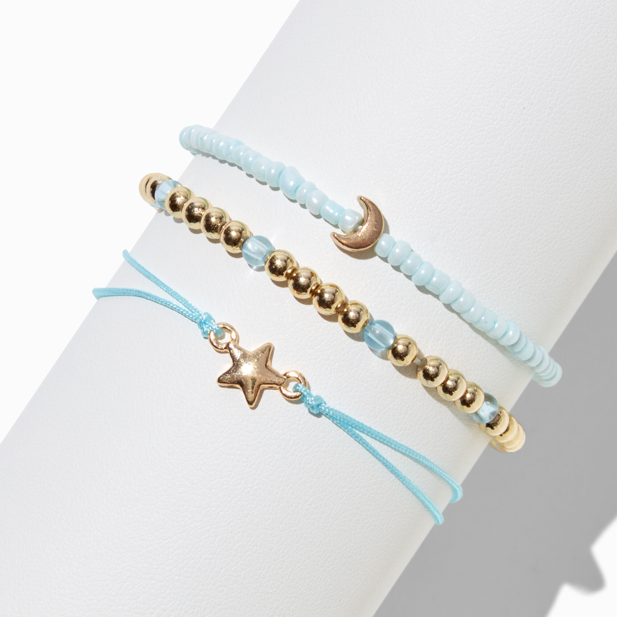 Light Blue ''Never Lost'' Inspiration Beaded Bracelet Set - 3 Pack