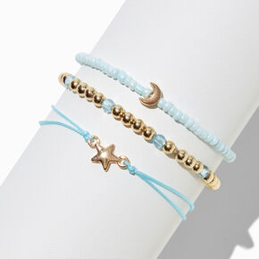 Light Blue &#39;&#39;Never Lost&#39;&#39; Inspiration Beaded Bracelet Set - 3 Pack,