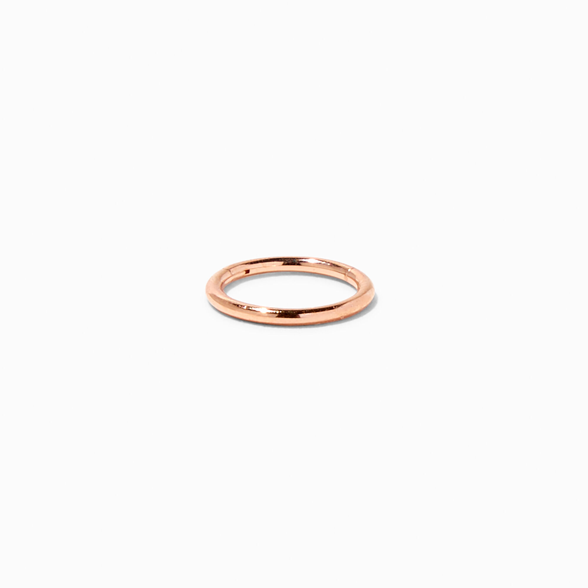 View Claires 18K Rose Plated 18G Titanium Hoop Nose Ring Gold information