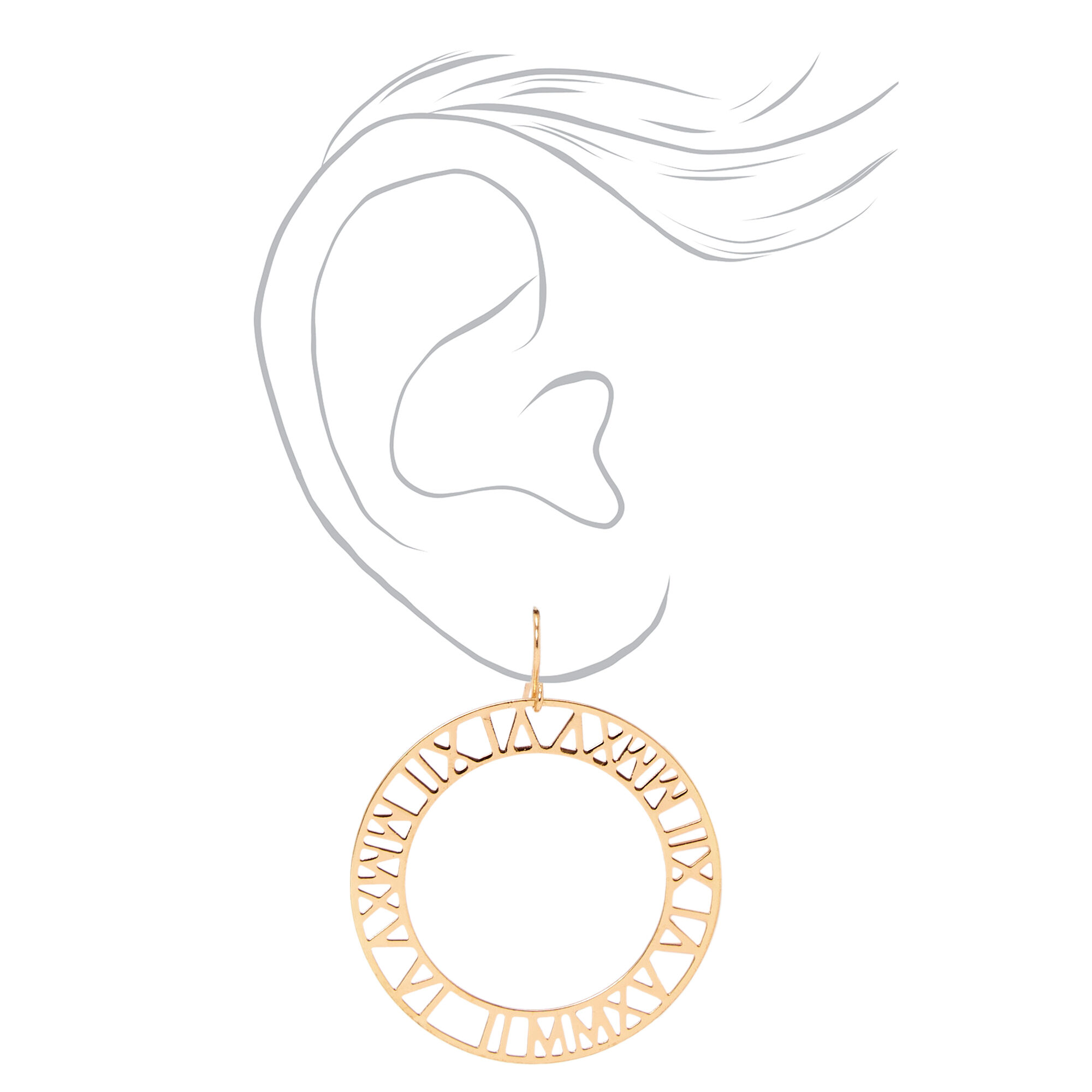 Gold Roman Numerals Jewellery Set - 2 Pack,